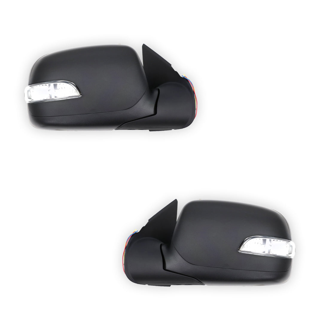 Holden Rodeo RA (2003 - 2008) Light Type Electric Black Door Mirrors LH + RH