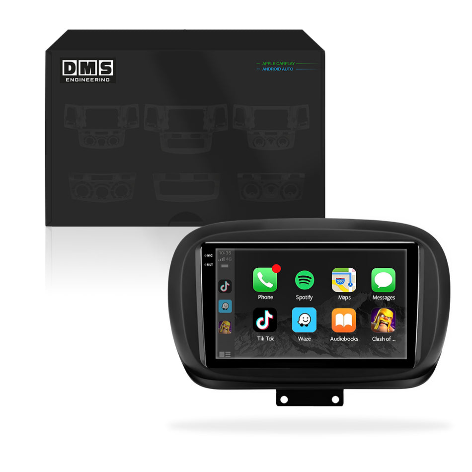 Fiat 500X (2014 - 2020) 9" Wireless Android 15 Head Unit for Apple CarPlay / Android Auto