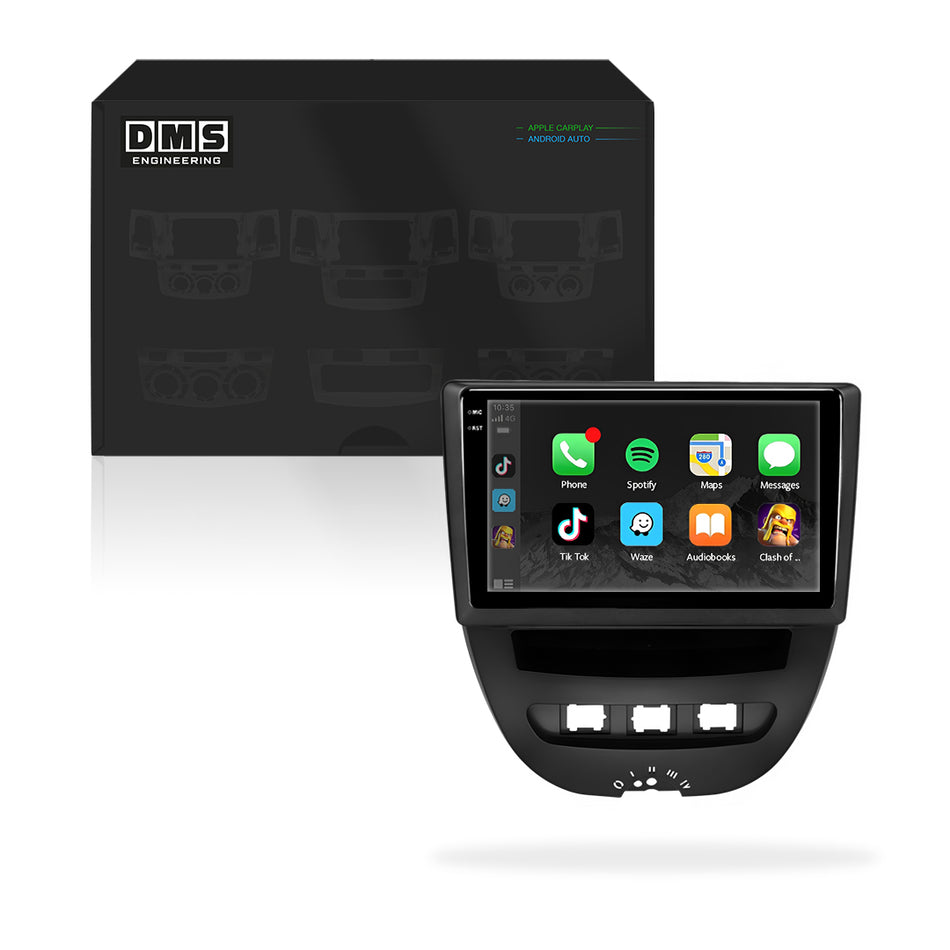 Peugeot 107 (2005 - 2014) 10" Wireless Android 15 Head Unit for Apple CarPlay / Android Auto