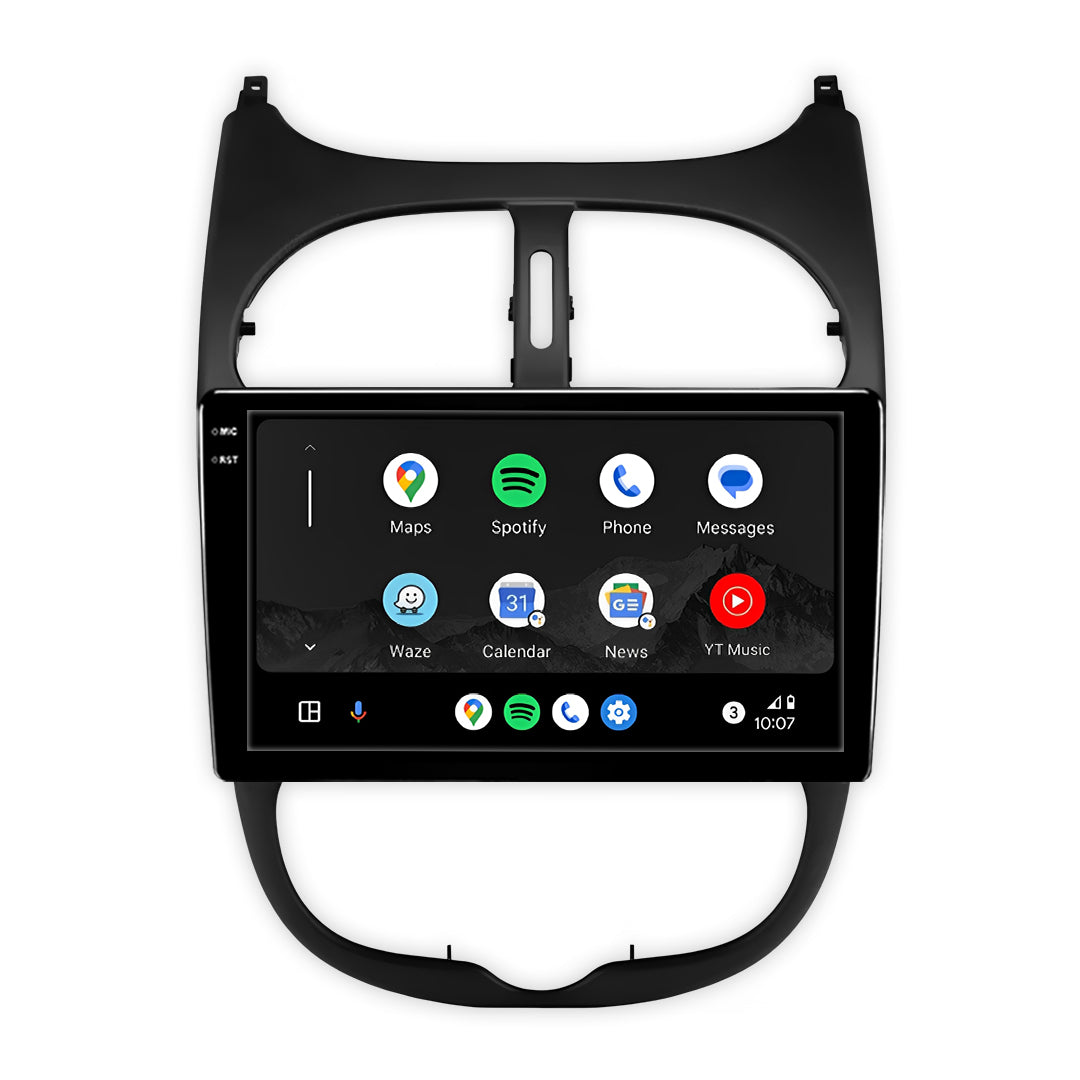 Peugeot 206 (1998 - 2012) 9" Wireless Android 16 Head Unit for Apple CarPlay / Android Auto