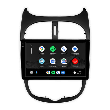 Peugeot 206 (1998 - 2012) 9" Wireless Android 16 Head Unit for Apple CarPlay / Android Auto