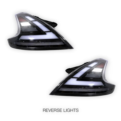 Nissan 370Z Z34 (2013 - 2021) Clear Sequential Full LED Tail Lights LH + RH