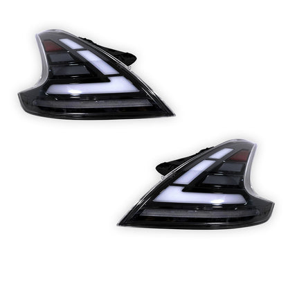 Nissan 370Z Z34 (2013 - 2021) Clear Sequential Full LED Tail Lights LH + RH