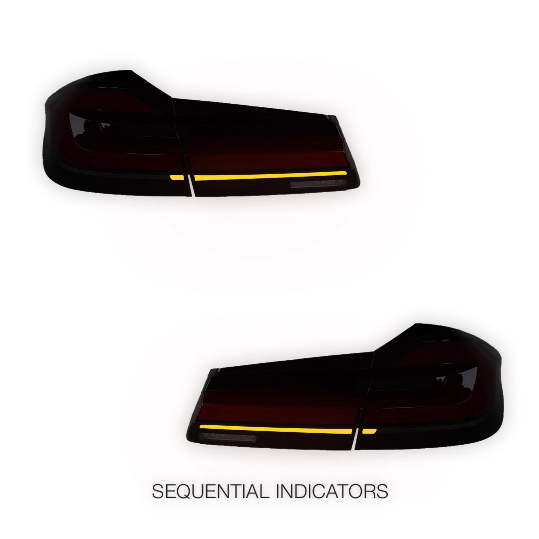 BMW 5-Series G30 (2018 - 2020) Sequential Smoked LED Tail Lights LH + RH