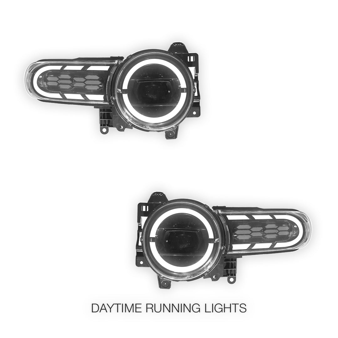 Toyota FJ Cruiser (2007 - 2020) Sequential Hexangonal Projector Headlights LH + RH