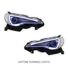 Subaru BRZ ZC6 (2012 - 2021) Black 3D Light Bar DRL & Full LED Dual Beam With Sequential Indicator Headlights LH + RH