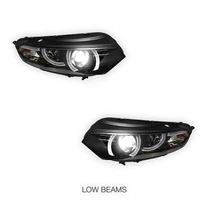 Ford Ecosport BK (2013 - 2016) Black 3D Stripe Bar LED DRL Projector Headlights LH + RH