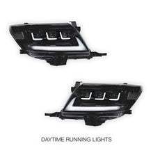 Toyota HiLux Vigo (2011 - 2015) Black Full LED Triple Projector Lens Headlights LH + RH