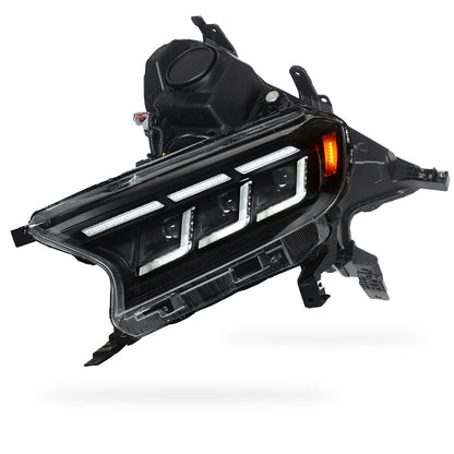 Ford Everest UA (2015 - 2022) Black Full LED Mustang Style Headlights LH + RH