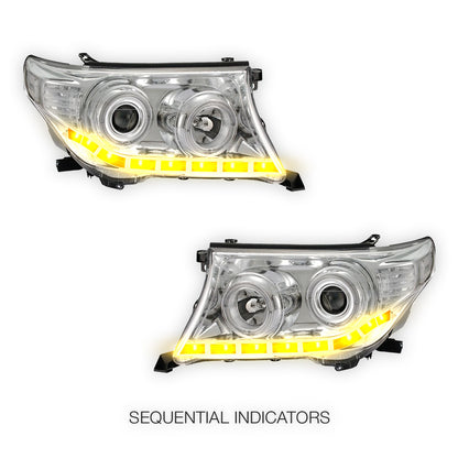 Toyota LandCruiser 200 Series VX / Sahara (2015 - 2021) LED With Auto Levelling & DRL Headlights LH + RH