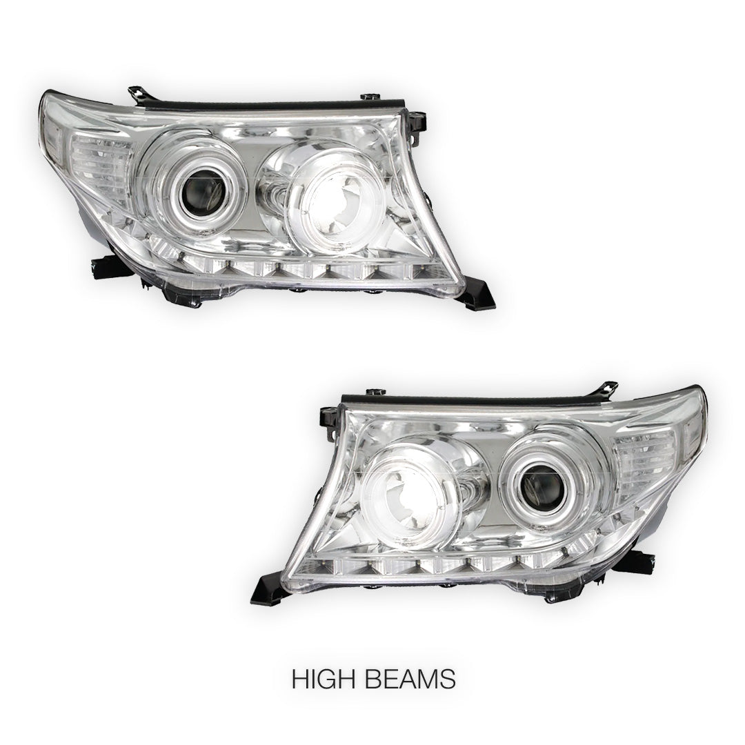 Toyota LandCruiser 200 Series VX / Sahara (2015 - 2021) LED With Auto Levelling & DRL Headlights LH + RH