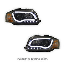 Audi A3 8P Pre Facelift (2003 - 2008) Black Day Time 3D LED DRL Projector Headlights LH + RH