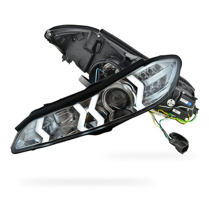 Nissan Silvia S15 (1999 - 2001) Crystal Clear LED 3D DRL Stripe Bar Projector With LED Indicators Headlights LH + RH