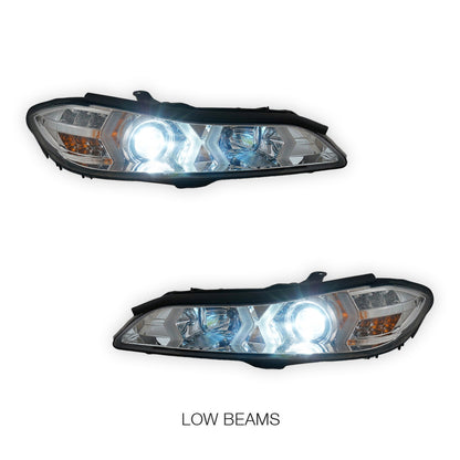 Nissan Silvia S15 (1999 - 2001) Crystal Clear LED 3D DRL Stripe Bar Projector With LED Indicators Headlights LH + RH