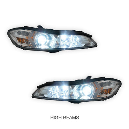 Nissan Silvia S15 (1999 - 2001) Crystal Clear LED 3D DRL Stripe Bar Projector With LED Indicators Headlights LH + RH
