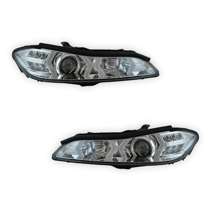 Nissan Silvia S15 (1999 - 2001) Crystal Clear LED 3D DRL Stripe Bar Projector With LED Indicators Headlights LH + RH