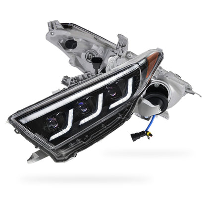 Toyota Highlander / Kluger XU40 (2011 - 2013) Sequential Black Full LED DRL Headlights LH + RH