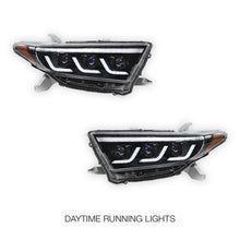Toyota Highlander / Kluger XU40 (2011 - 2013) Sequential Black Full LED DRL Headlights LH + RH