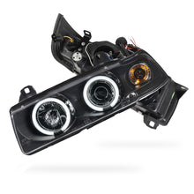 BMW 3 Series E36 Sedan / Wagon (1991 - 1997) Black CCFL Angel Eyes Projector Headlights LH + RH