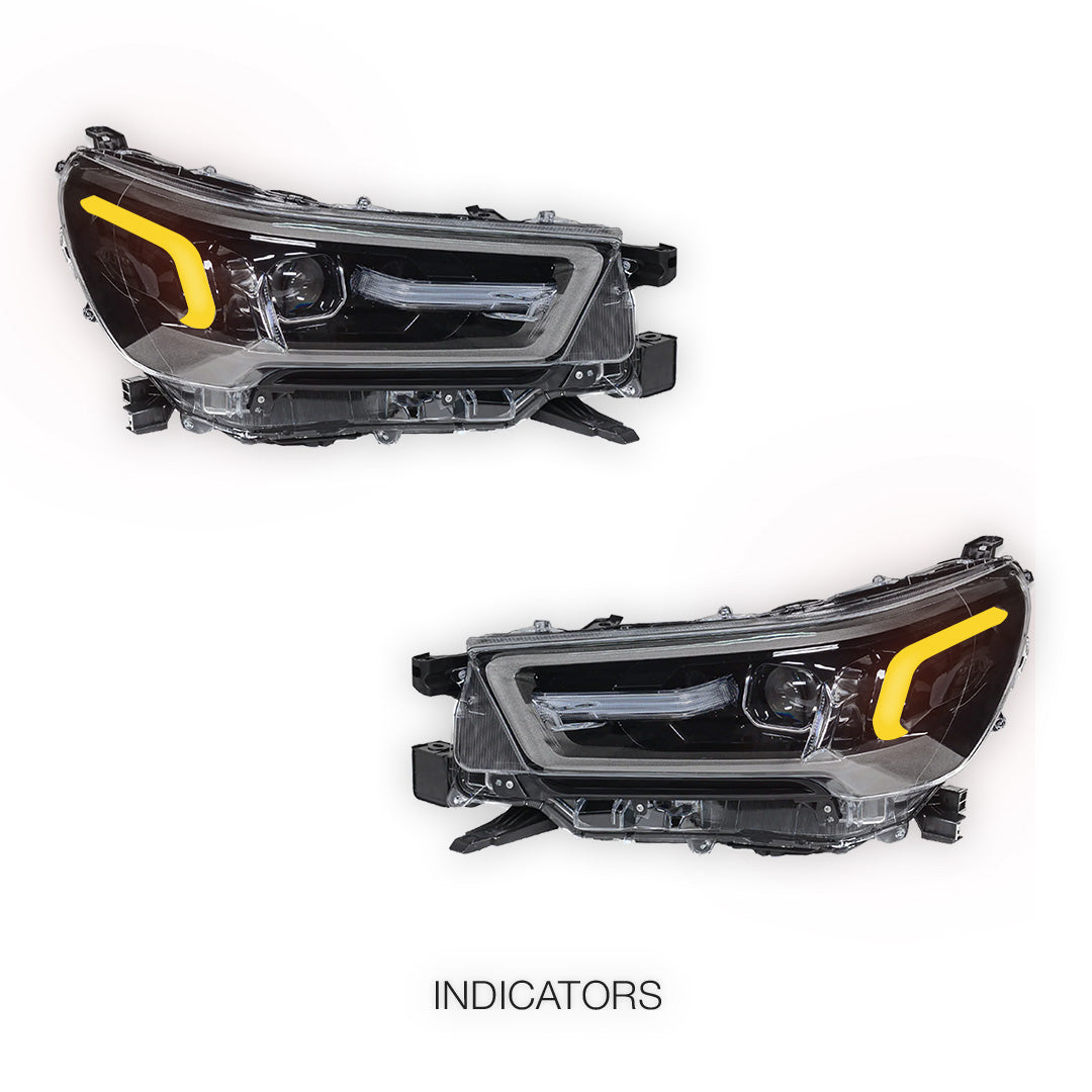 Toyota HiLux N80 Ute (2021 - 2025) Full LED Headlight Lamp LH + RH