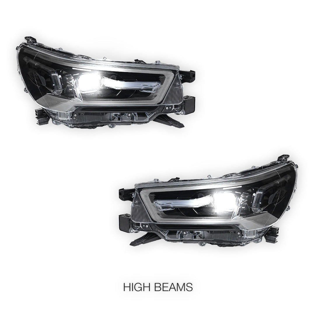 Toyota HiLux N80 Ute (2021 - 2025) Full LED Headlight Lamp LH + RH