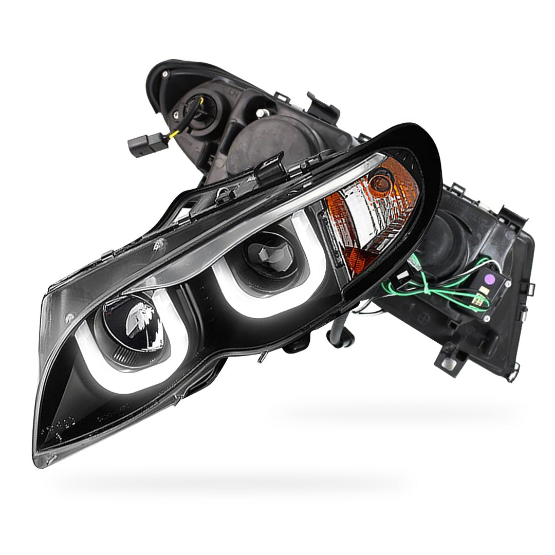 BMW 3 Series E46 Sedan / Wagon (2002 - 2005) Black Vision Projector Headlights LH + RH