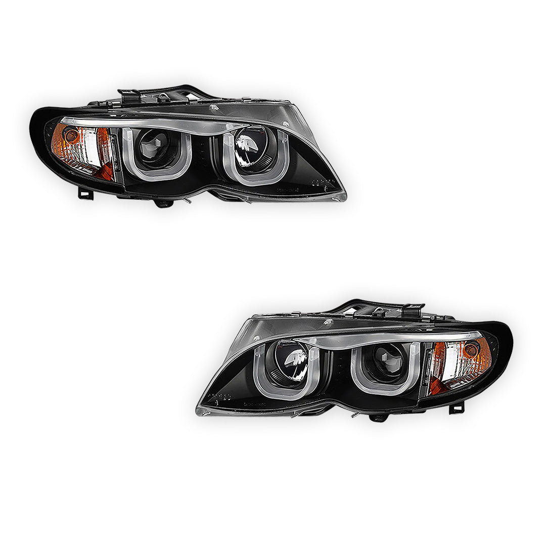 BMW 3 Series E46 Sedan / Wagon (2002 - 2005) Black Vision Projector Headlights LH + RH