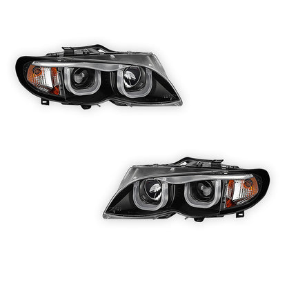 BMW 3 Series E46 Sedan / Wagon (2002 - 2005) Black Vision Projector Headlights LH + RH