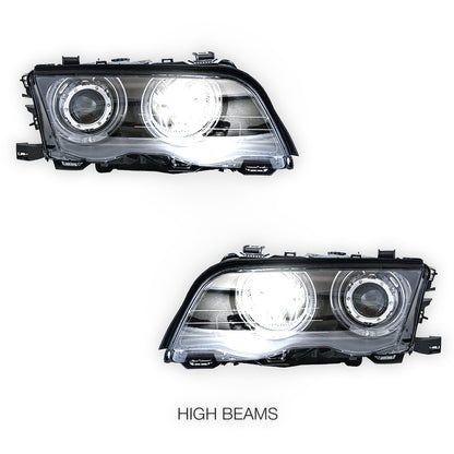 BMW 3 Series E46 LCI Facelift Sedan / Wagon (2002 - 2004) Projector Headlights LH + RH