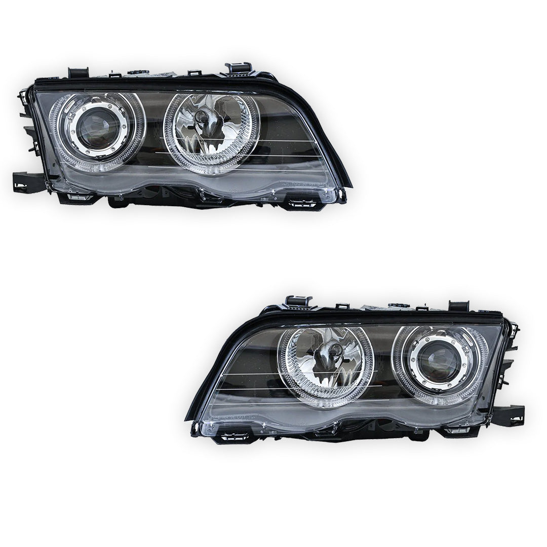 BMW 3 Series E46 LCI Facelift Sedan / Wagon (2002 - 2004) Projector Headlights LH + RH