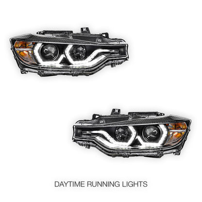 BMW 3 Series F30 / F31 (2012 - 2015) M3 Style Real LED DRL Projector Headlights LH + RH