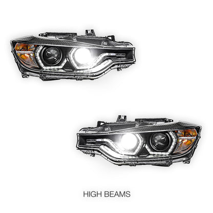 BMW 3 Series F30 / F31 (2012 - 2015) M3 Style Real LED DRL Projector Headlights LH + RH