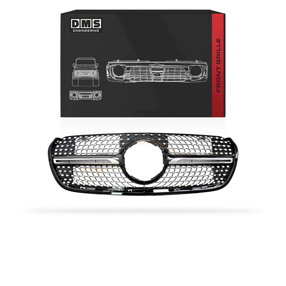 Mercedes-Benz X-Class W470 (2017 - 2020) AMG Style Gloss Black and Chrome Front Grille