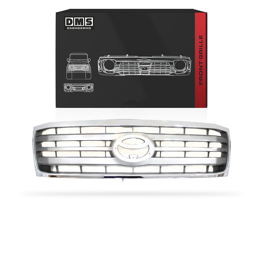 Toyota LandCruiser 100 Series (All Models) Facelift (2005 - 2007) OEM Style Chrome Silver Front Grille