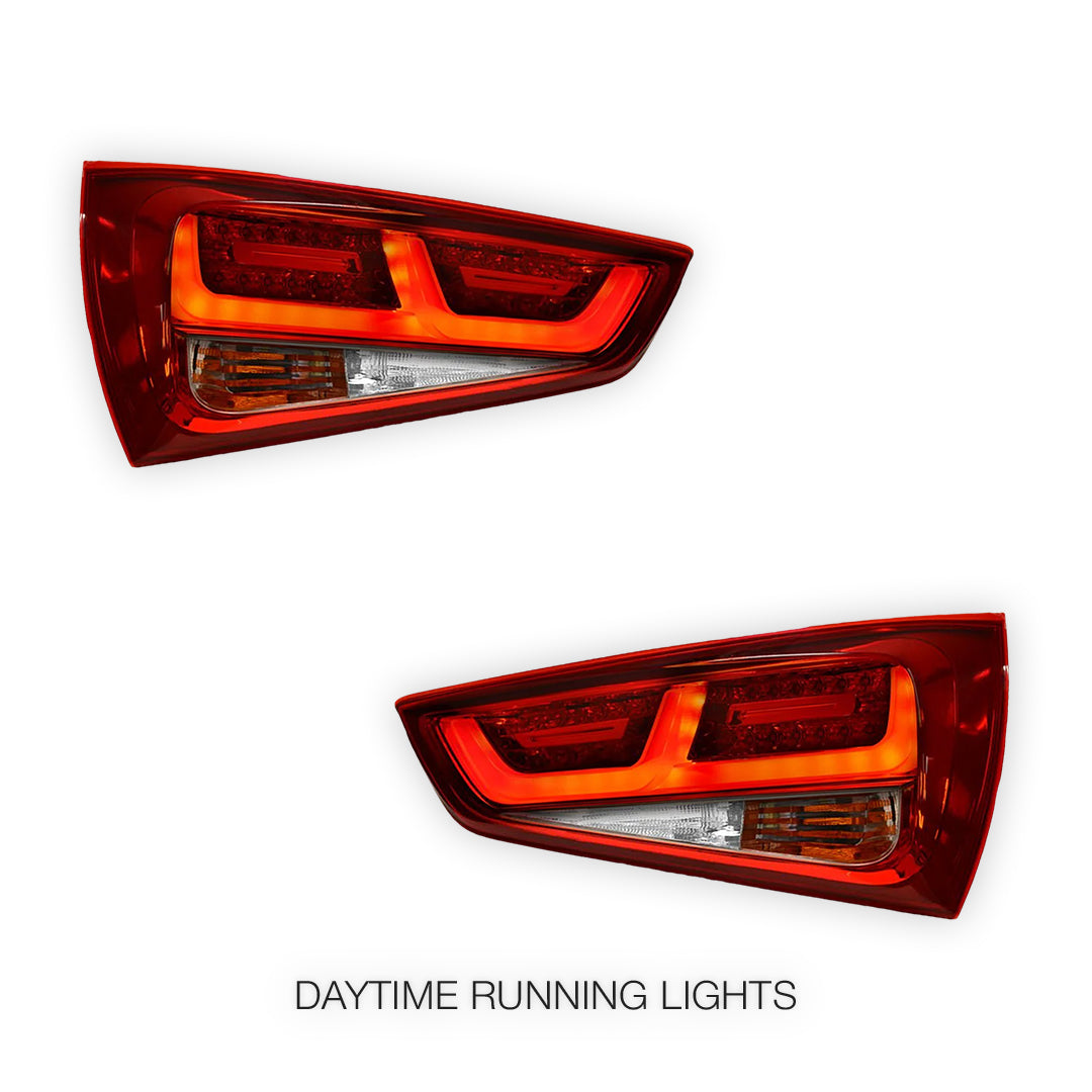 Audi A1 8X (2010 - 2014) Clear Red 3D LED Stripe Bar Tail Lights LH + RH