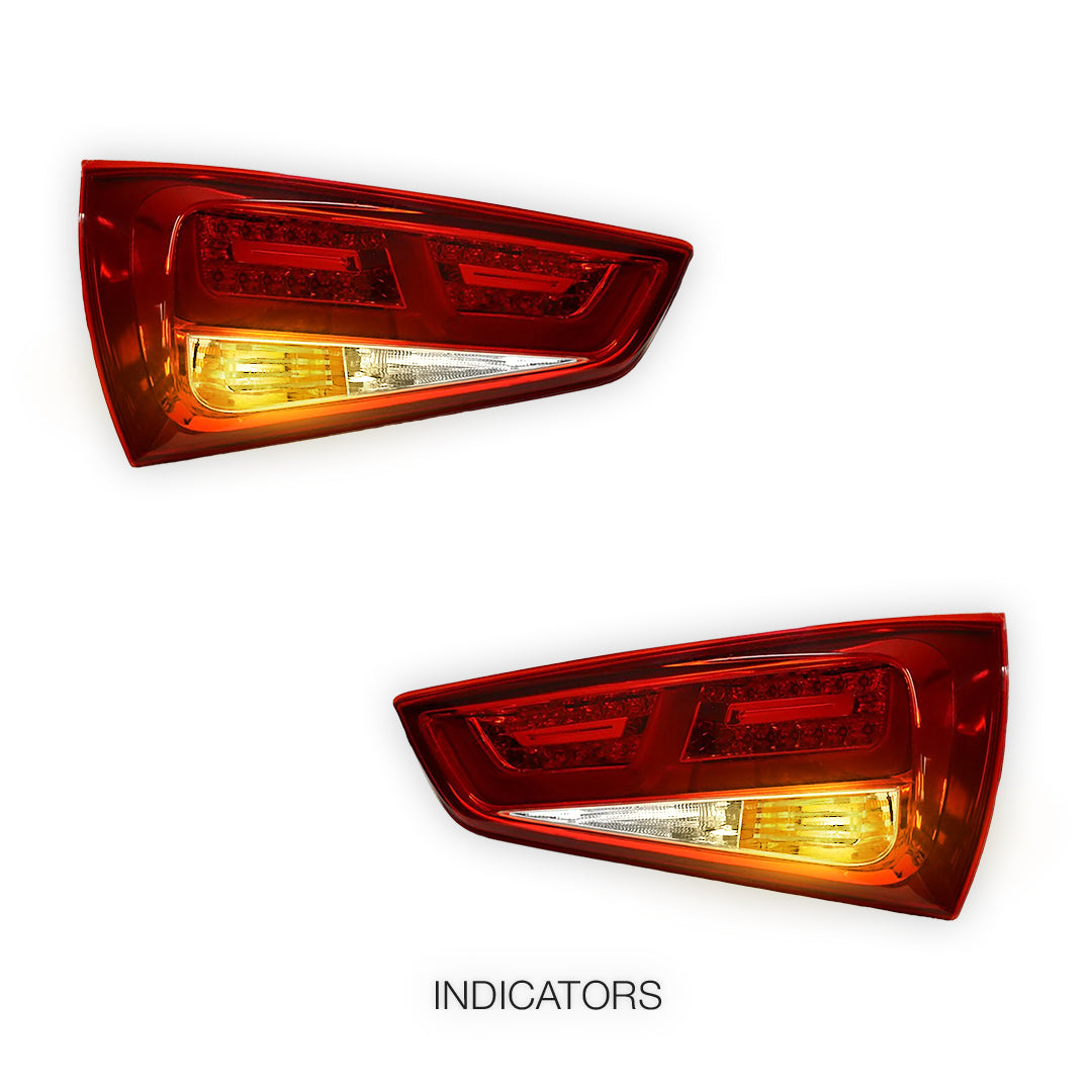 Audi A1 8X (2010 - 2014) Clear Red 3D LED Stripe Bar Tail Lights LH + RH
