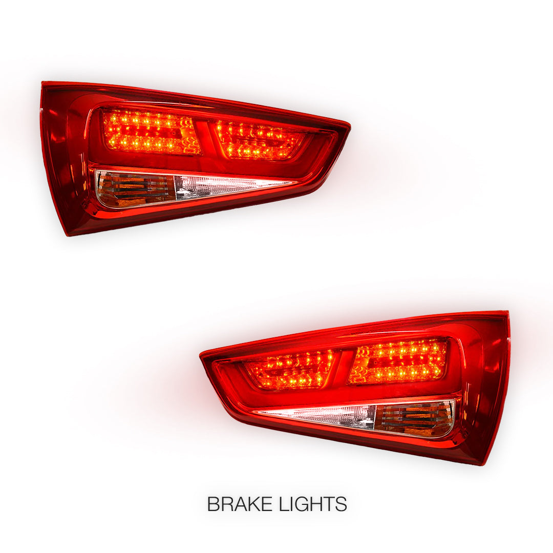 Audi A1 8X (2010 - 2014) Clear Red 3D LED Stripe Bar Tail Lights LH + RH
