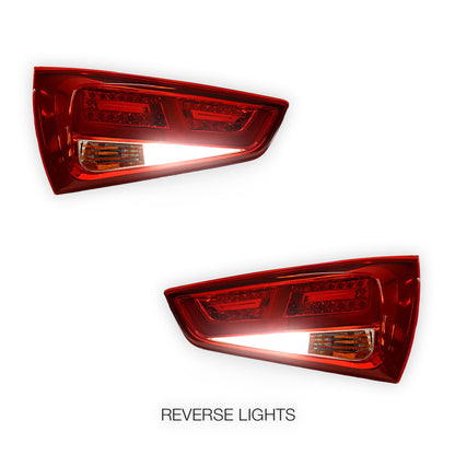 Audi A1 8X (2010 - 2014) Clear Red 3D LED Stripe Bar Tail Lights LH + RH