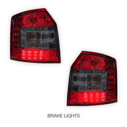 Audi A4 B6 (2001 - 2005) Smoked Red LED Tail Lights LH + RH