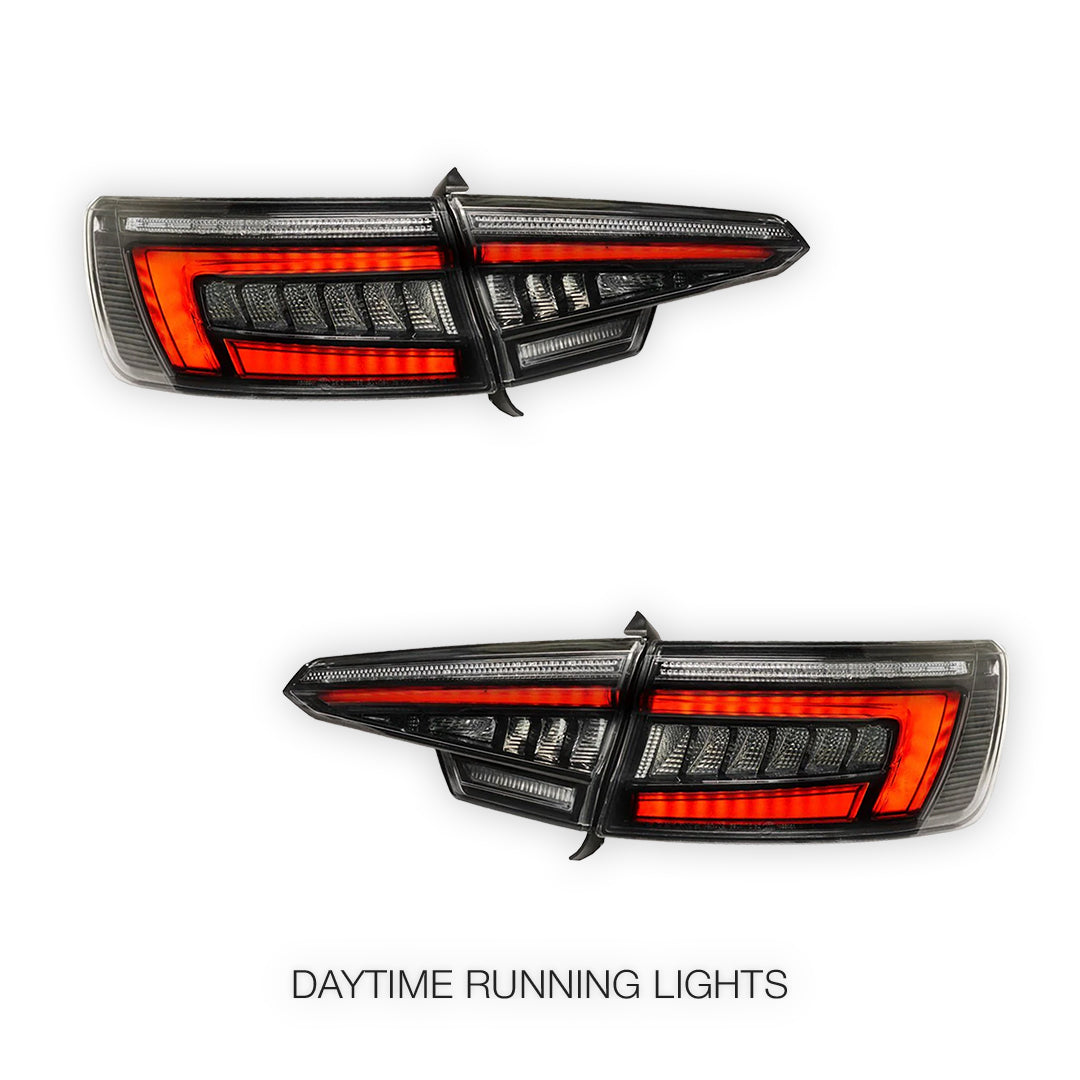 Audi A4 B9 (2016 - 2019) Full Smoked Blackline Style LED Tail Lights LH + RH