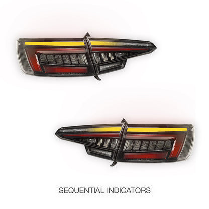 Audi A4 B9 (2016 - 2019) Full Smoked Blackline Style LED Tail Lights LH + RH
