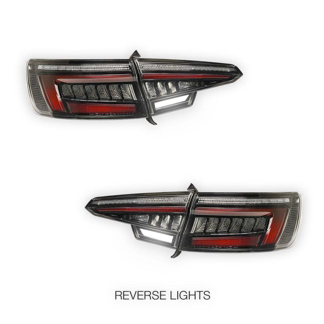 Audi A4 B9 (2016 - 2019) Full Smoked Blackline Style LED Tail Lights LH + RH