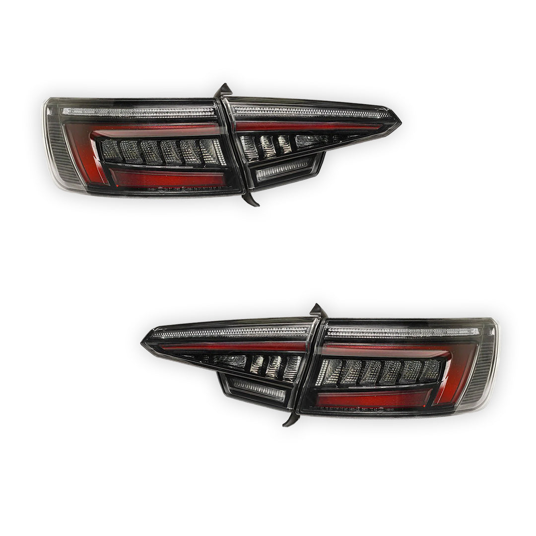 Audi A4 B9 (2016 - 2019) Full Smoked Blackline Style LED Tail Lights LH + RH