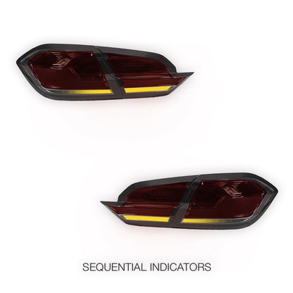 Ford Fiesta WG (2017 - 2023) Sequential Smoked Red Full LED Tail Lights LH + RH