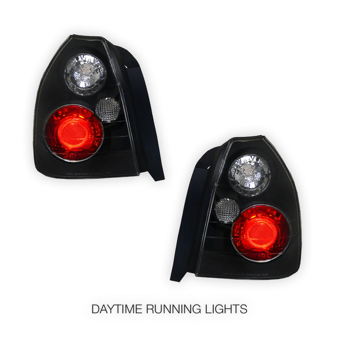 Honda Civic EK (1996 - 2000) Black Altezza Tail Lights LH + RH