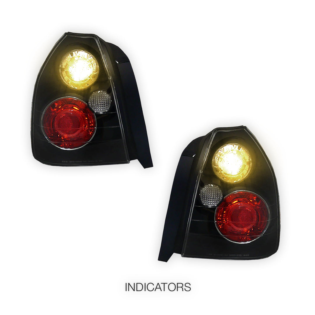 Honda Civic EK (1996 - 2000) Black Altezza Tail Lights LH + RH