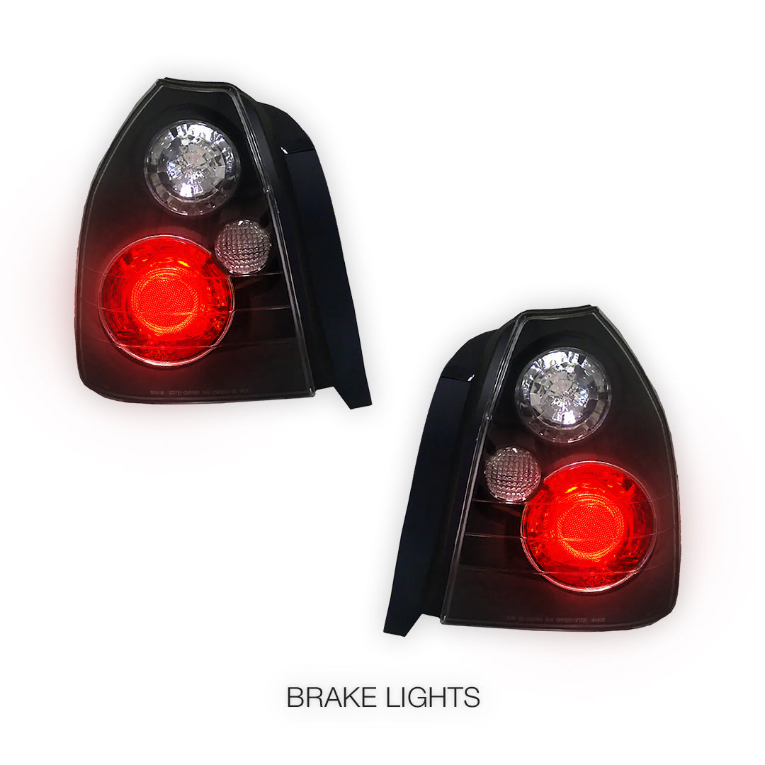 Honda Civic EK (1996 - 2000) Black Altezza Tail Lights LH + RH