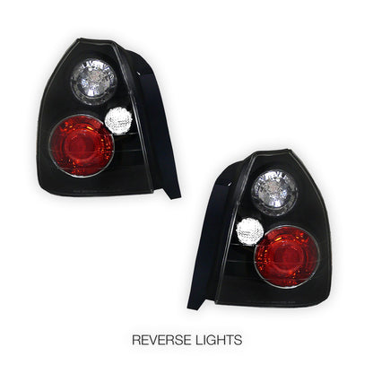 Honda Civic EK (1996 - 2000) Black Altezza Tail Lights LH + RH