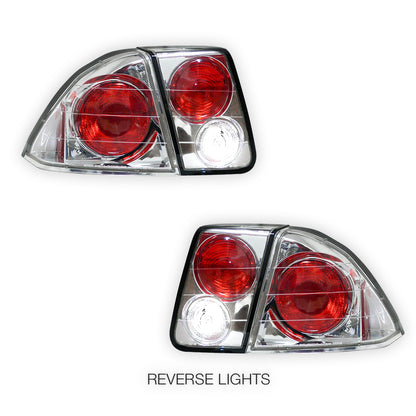 Honda Civic ES (2001 - 2003) Crystal Clear Altezza Tail Lights LH + RH