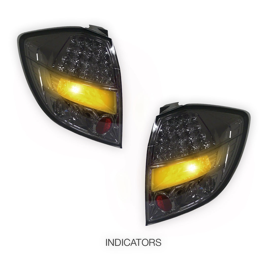 Honda Jazz GE (2008 - 2011) Smoked Black LED Tail Lights LH + RH
